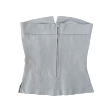 Load image into Gallery viewer, Light Gray Strapless Corset Top
