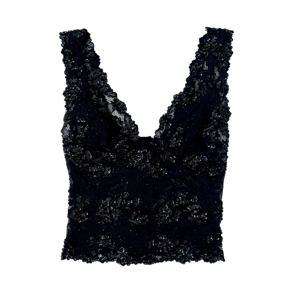 Marciano Lacy Beaded Top