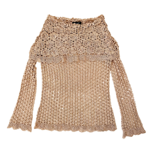 Load image into Gallery viewer, Beige Off The Shoulder Crochet Top
