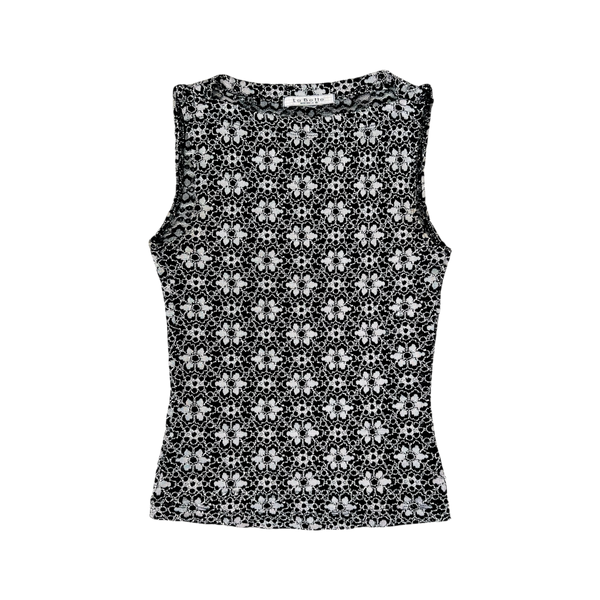 90s Metallic Floral Top