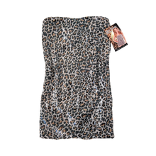 Load image into Gallery viewer, Strapless Sequin Leopard Mini Dress
