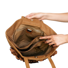 Load image into Gallery viewer, Italian Leather Floral Mini Tote
