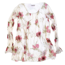 Load image into Gallery viewer, Italian Silk Floral Babydoll Top
