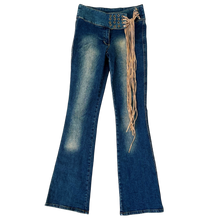 Load image into Gallery viewer, Early 2000s Suede Belt Jeans
