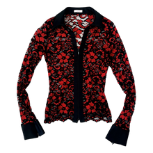 Load image into Gallery viewer, Caché Lacy Double Zip Blouse
