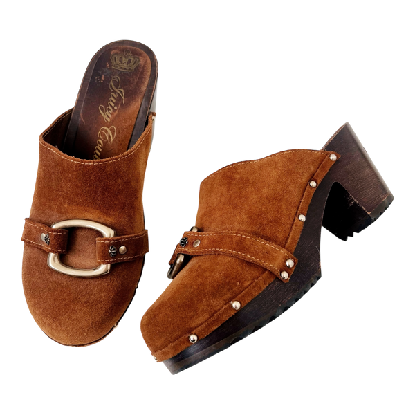 Juicy Couture Suede Clog Heels
