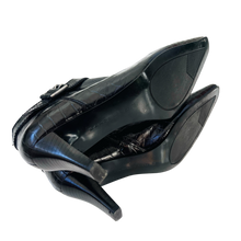 Load image into Gallery viewer, Black Leather Croc Booties
