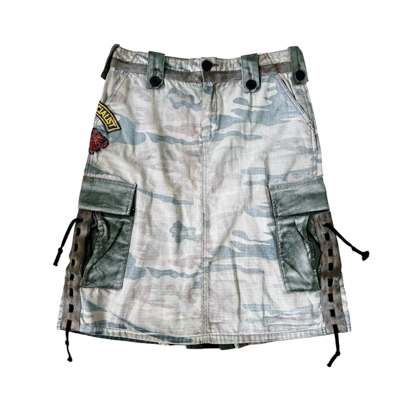 Italian Vintage Camo Skirt