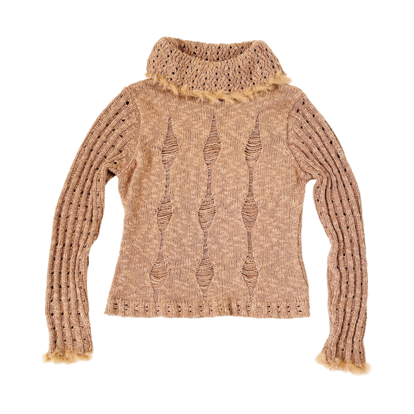 Furry Silk Knit Sweater
