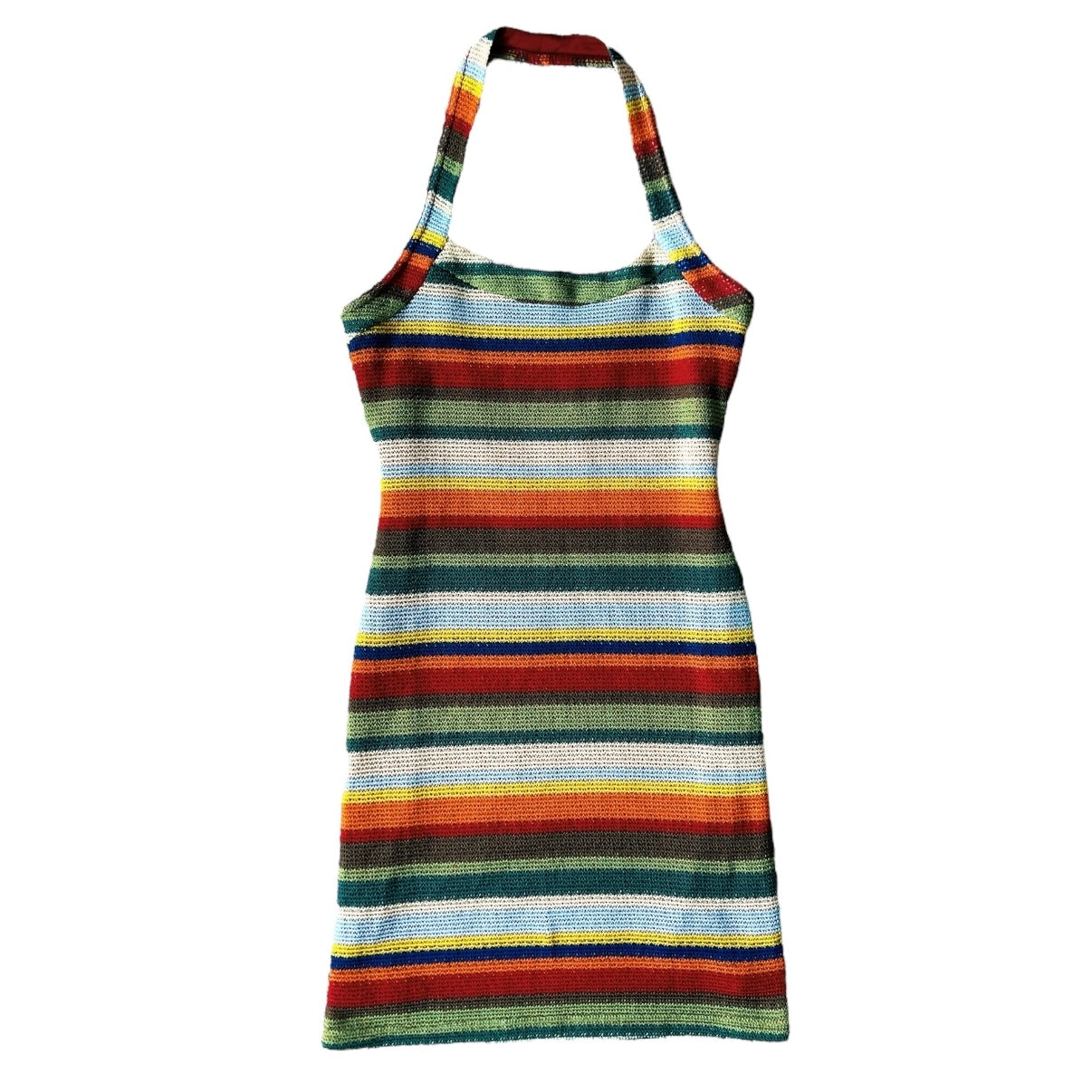 90s Striped Knit Halter Dress ShopCarolannie 90s Striped Knit Halter Dress ShopCarolannie