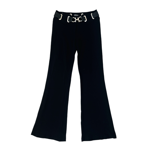 Caché Black Belted Flare Pants