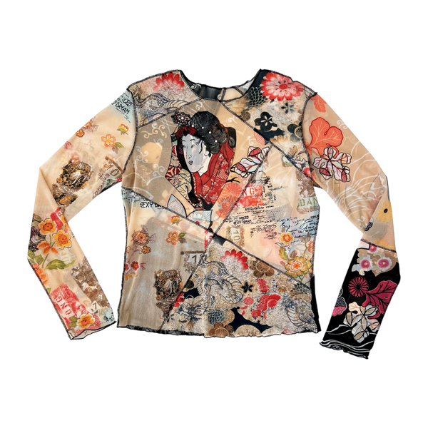 90s Mesh Geisha Top
