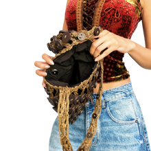 Load image into Gallery viewer, Boho Wooden Button Bag
