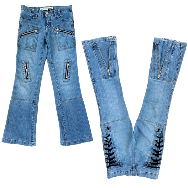 Early 2000s Lace Up Jeans