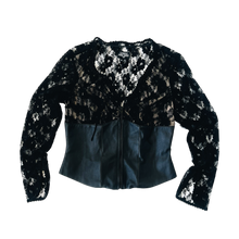 Load image into Gallery viewer, Sheer Lacy Leather Top
