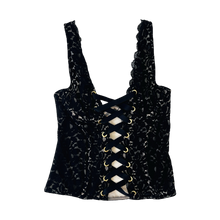 Load image into Gallery viewer, Lacy Black Corset Top
