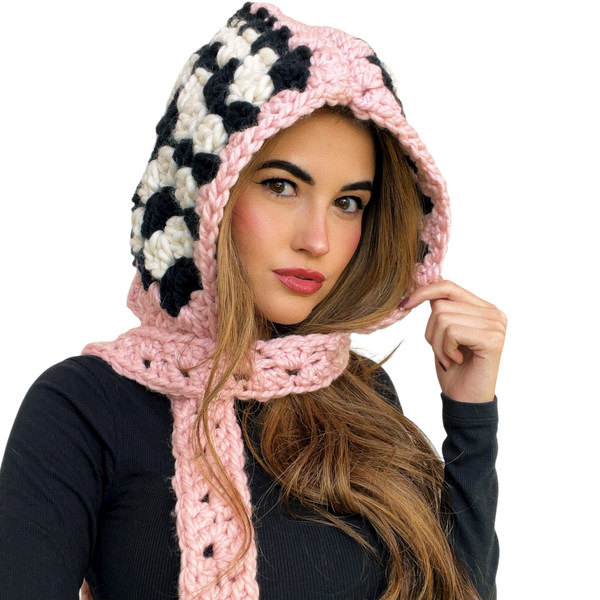 Pretty In Pink Crochet Scoodie