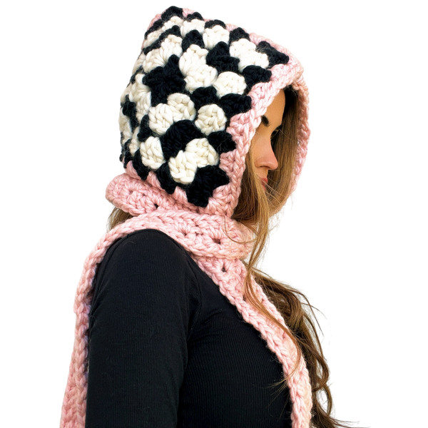 Pretty In Pink Crochet Scoodie