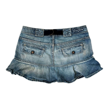 Load image into Gallery viewer, Guess Lace Up Denim Mini Skirt
