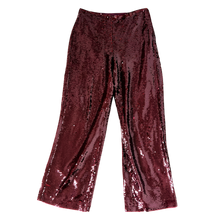 Load image into Gallery viewer, Burgundy Sequin Pants
