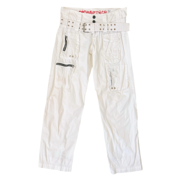Pete & Greta White Cargo Pants