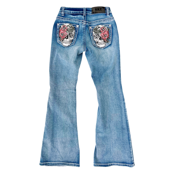 Rhinestone Skull Jeans
