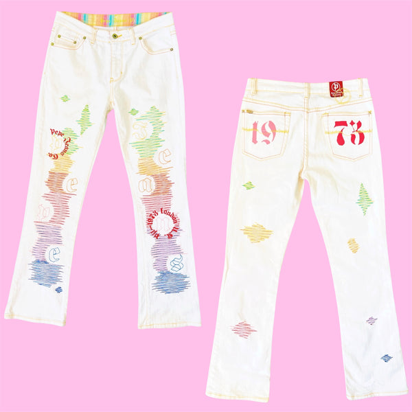 Colorful Embroidered Pepe Jeans