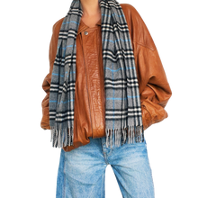 Load image into Gallery viewer, Italian Vintage Leather Bomber Jacket
