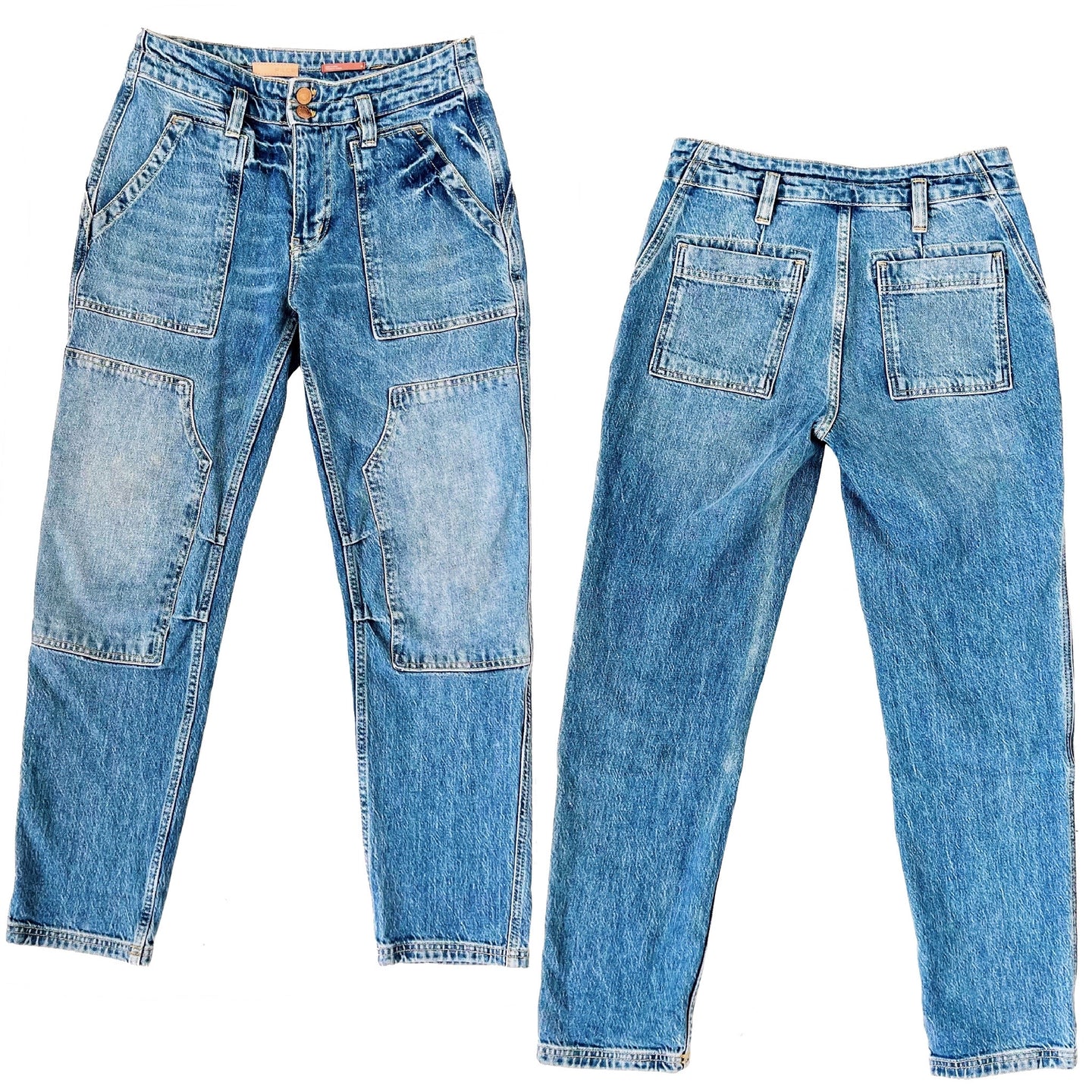 Tapered Cargo Style Jeans