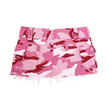 Load image into Gallery viewer, Pink Camo Cargo Mini Skirt
