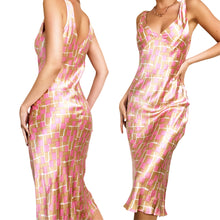 Load image into Gallery viewer, Vintage Silk Pastel Midi Dress
