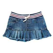 Load image into Gallery viewer, Sporty Pleated Denim Mini Skirt
