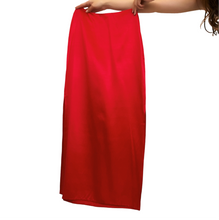 Load image into Gallery viewer, 90s Cherry Red Satin Maxi Skirt
