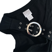 Load image into Gallery viewer, Sleeveless Black Buckle Top
