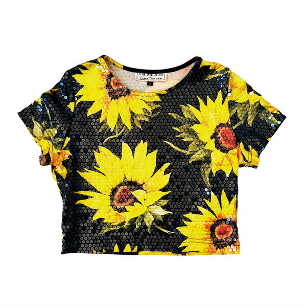 Vintage Sequin Sunflower Tee