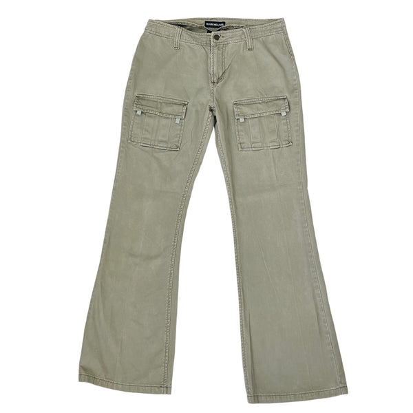 Army Green Cargo Flare Pants