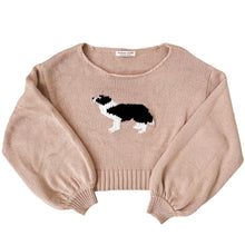 Load image into Gallery viewer, Hand Stitched Cropped Collie Sweater

