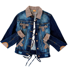 Load image into Gallery viewer, Apple Bottoms Lace Up Denim Jacket
