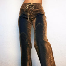 Load image into Gallery viewer, 90s Velvet Burnout Flare Jeans
