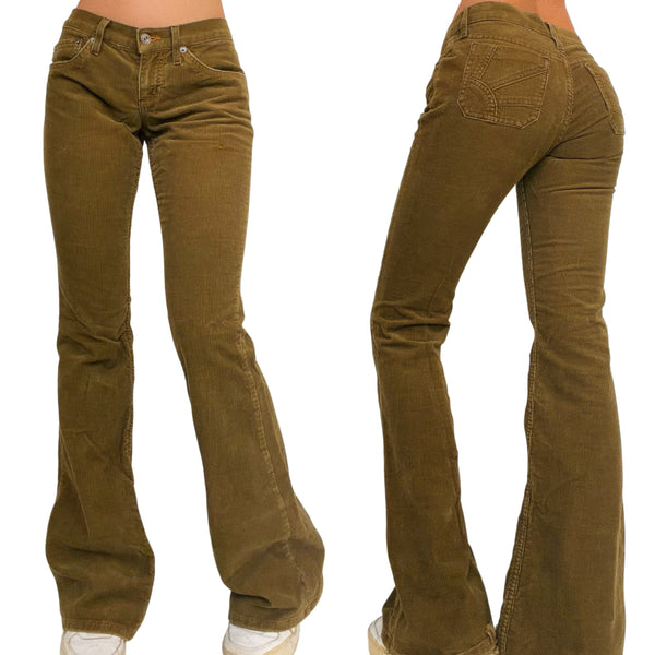 Juicy Couture Olive Green Corduroy Pants