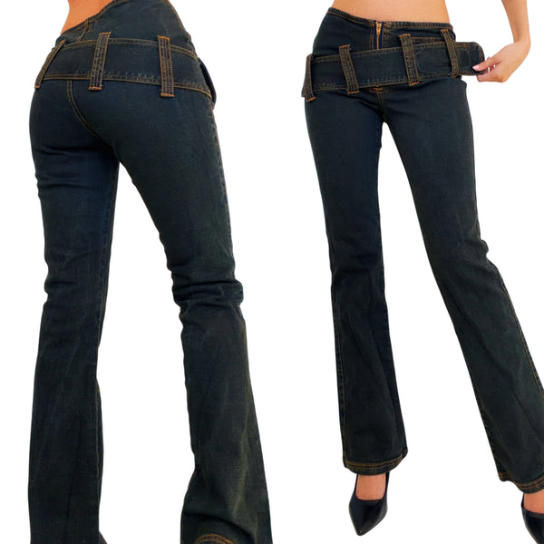 Early 2000s Jumbo Belt Jeans