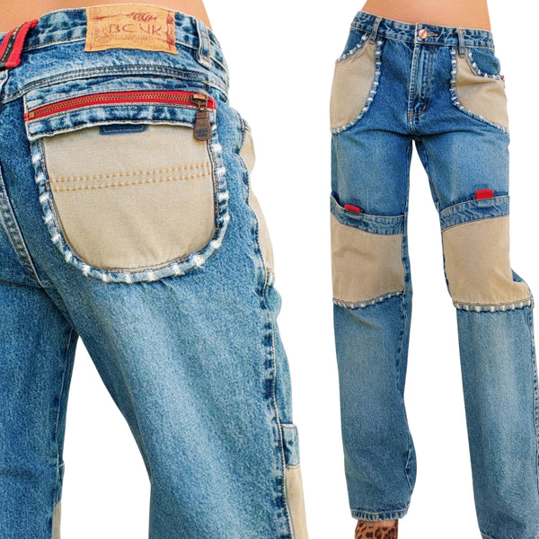 Vintage Funky Cargo Style Jeans