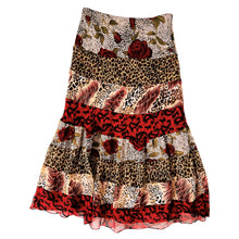 Load image into Gallery viewer, Vintage Tiered Mixed Print Maxi Skirt
