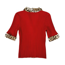 Load image into Gallery viewer, Cherry Red Leopard Top
