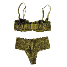 Load image into Gallery viewer, Cosabella Mossy Green Lingerie Set
