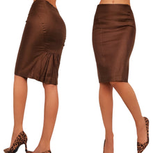 Load image into Gallery viewer, Bebe Brown Pencil Skirt
