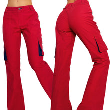 Load image into Gallery viewer, Deep Red Sporty Cargo Pants
