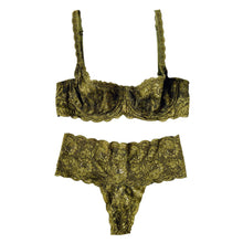 Load image into Gallery viewer, Cosabella Mossy Green Lingerie Set
