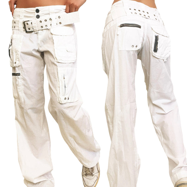 Pete & Greta White Cargo Pants