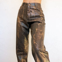 Load image into Gallery viewer, 90s Faux Snakeskin Pants
